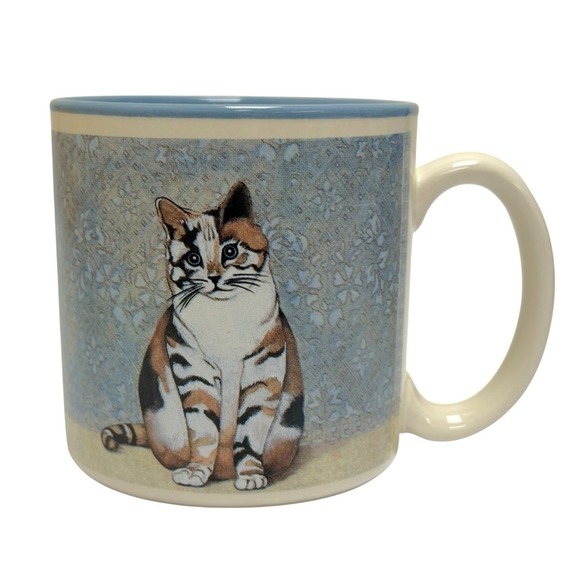 Potpourri Press Other - Vintage 1991 Potpourri Press Calico Cats Kitten Ceramic Mug Made In Korea 3.625"
